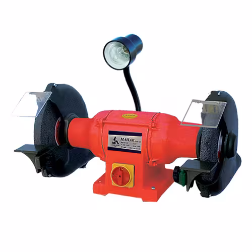 ماشین سنگ سنباده 300 میلیمتر بدون پایه سه فاز1400 دور چراغ دار مدل GD-300 HL محک