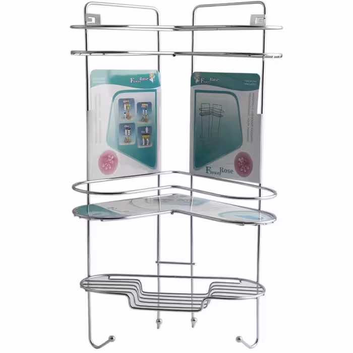 قفسه حمام گل رز مدل FLR-VATE808 طرح قلب سه طبقه | کالا مکس