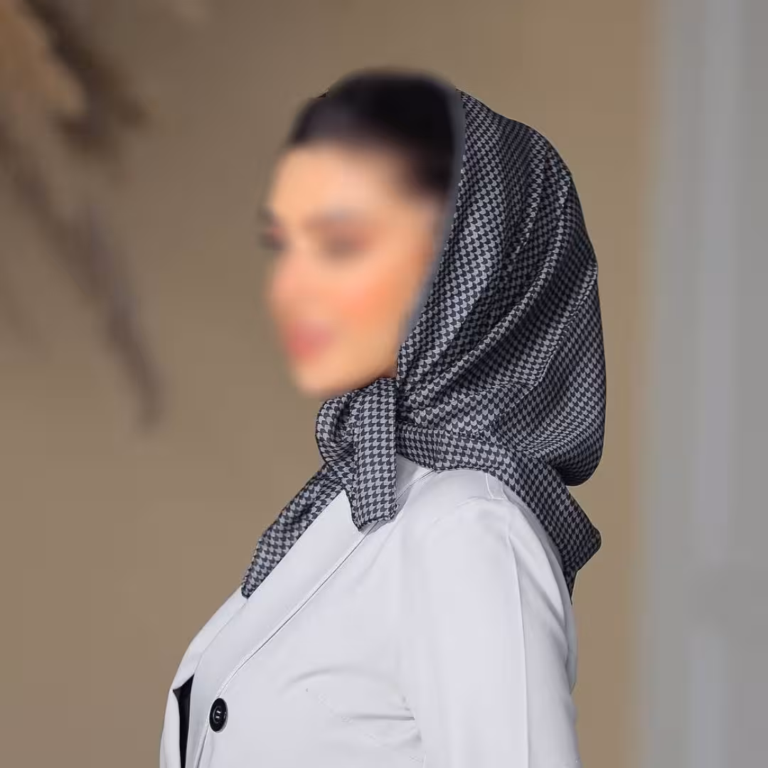 مینی اسکارف (باندانا) طرح پیچازی رنگ طوسی خاکستری ارسال رایگان 