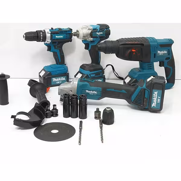 پک چهار قلو شارژی 88 ولت ماکیتا (دریل ، بکس ، هلتی و مینی فرز) مدل Nrt dc-343