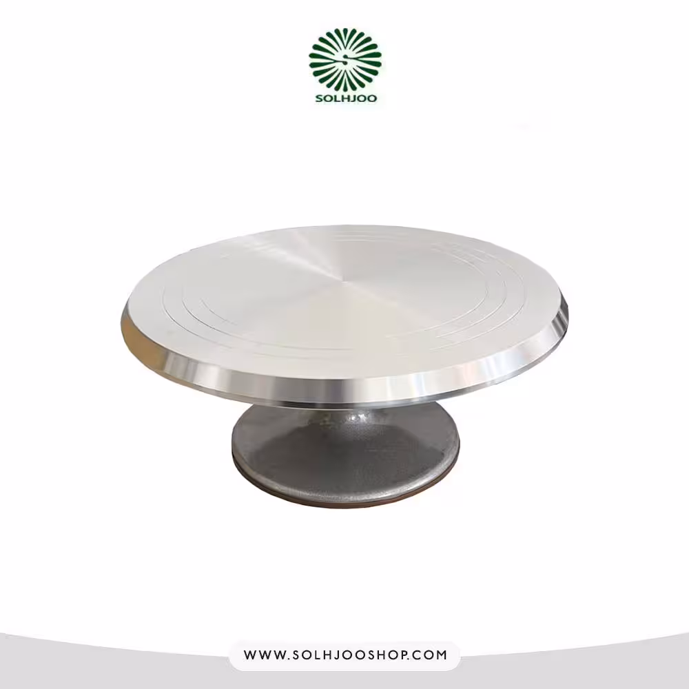 گردون کیک استیل خارجی سنگین 30 سانتی