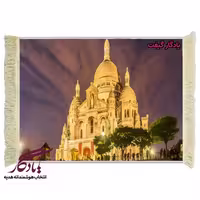 تابلو فرش ماشینی طرح منظره کلیسا در غروب m251
