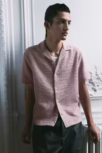 پیراهن بلوز دکمه دار مردانه یقه مناسب است H&M