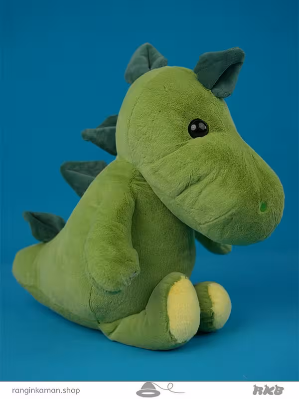 عروسک دایناسور سبز سایز 1 Green dinosaur doll size 1