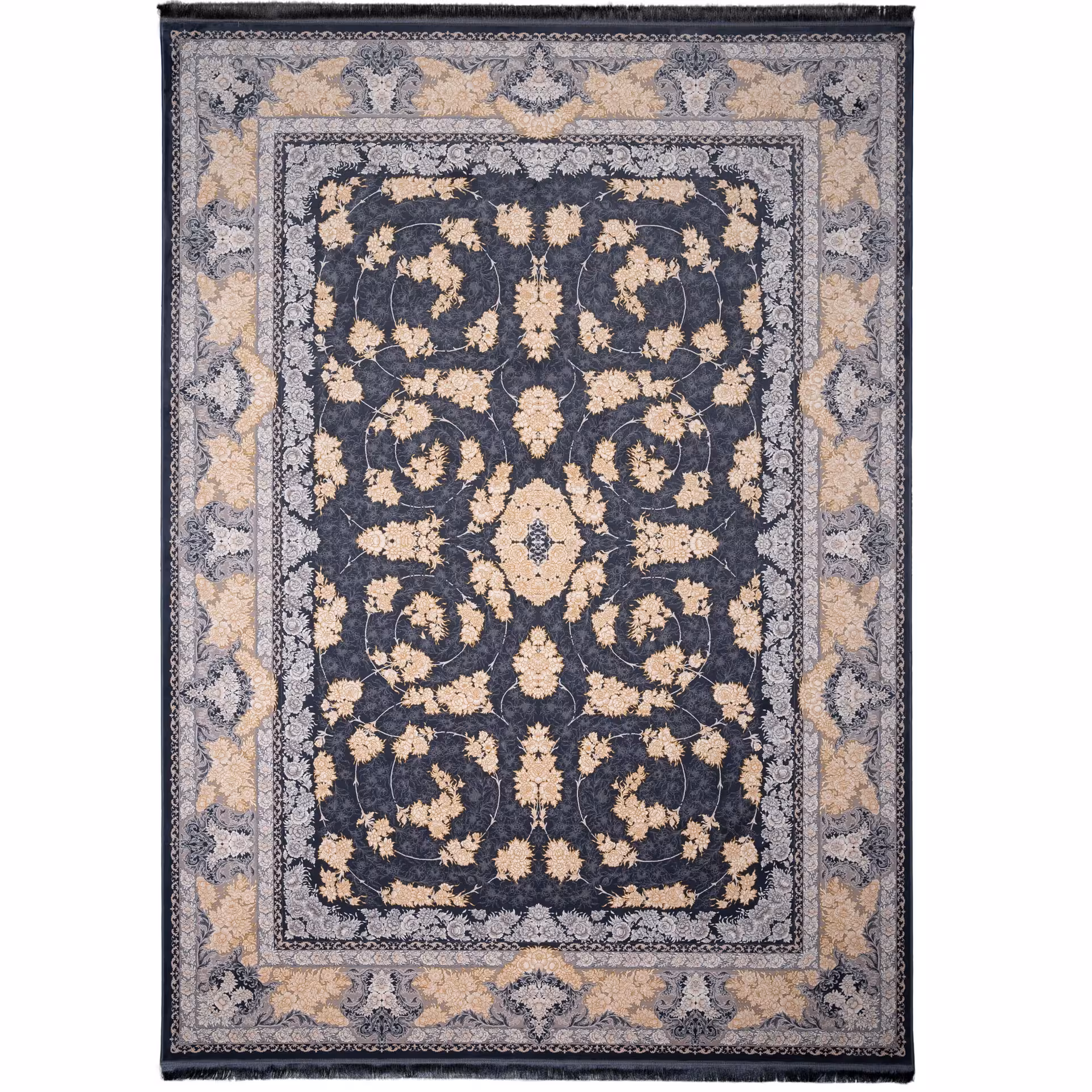 فرش طرح یاس دودی 1200 شانه