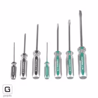 پيچ گوشتی سری 7 عددی دسته سبز و مشکی پیژن