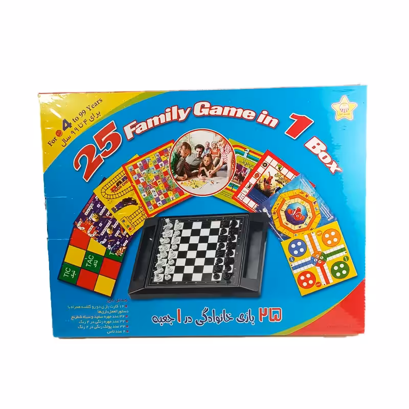 بازی فکری 25 بازی خانوادگی در 1 جعبه