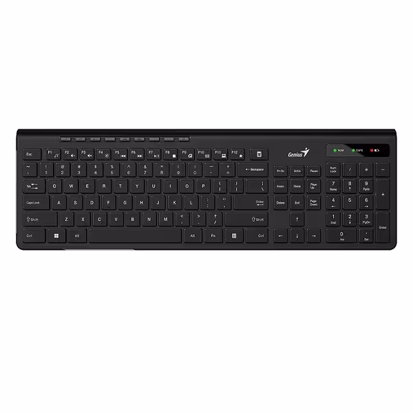 کیبورد بی سیم جنیوس مدل SLIM STAR 7230، سوییچ ممبران، Full-Size | کالا مکس