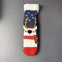 پاپوش ساقدار کف استپ دار طرح کریسمس