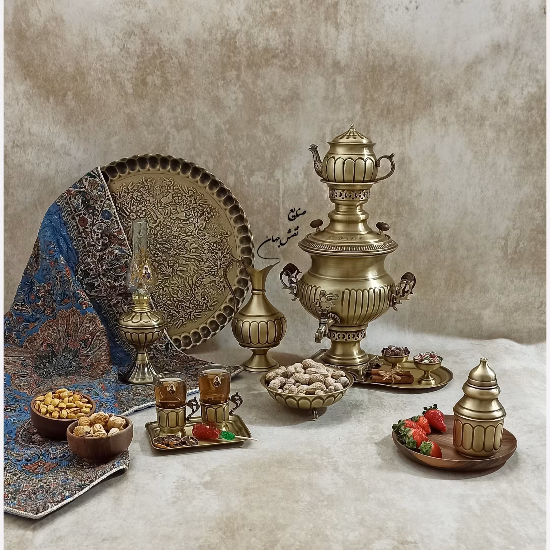 سماور زغالی برنجی 