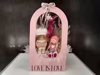 باکس چوبی کادویی عروسک روسی دختر صورتی و سفید