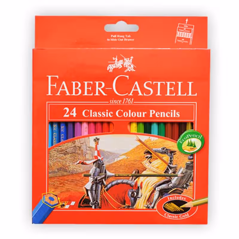 مداد رنگی 24 رنگ فابرکاستل مدل کلاسیک | چاوه