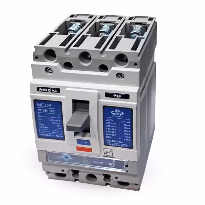 کلیدهای اتوماتیک کامپکت قابل تنظیم الکترونیکی 3 پل پارس فانال مدل PF3-INT جریان 1250 آمپر
