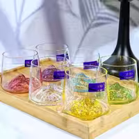 نیم لیوان پیرکس کوه یخ رنگی دلی گلس (پس کرایهdeliglass