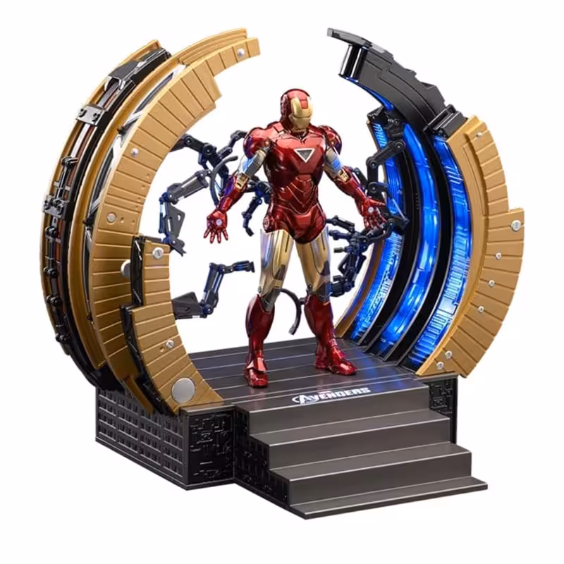 اکشن فیگور آیرون من مارک 6 | iron man MK6 Suit-up Gantry | از برند Zd toys