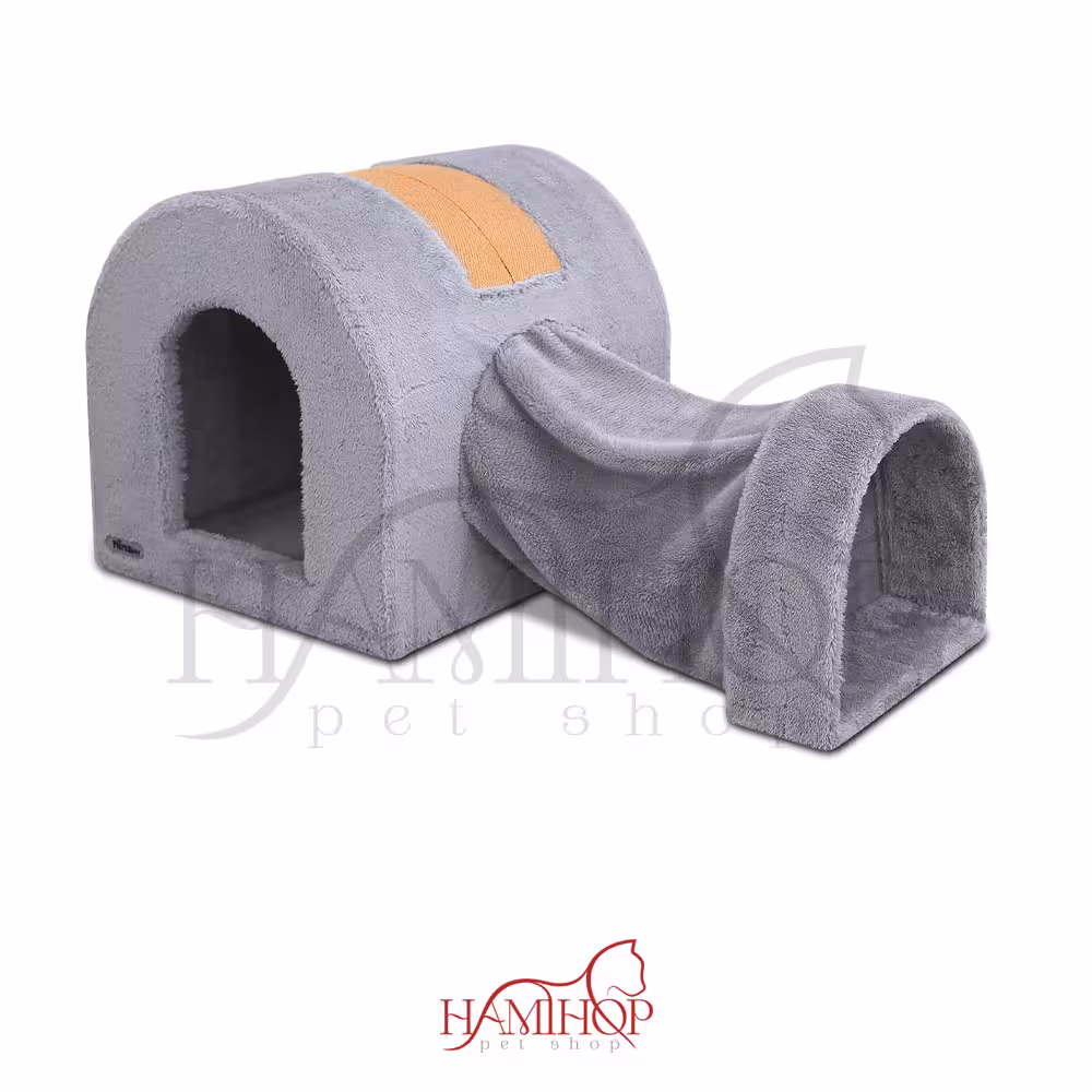 لانه تونل دار طوسی برند نیناپت ninapet