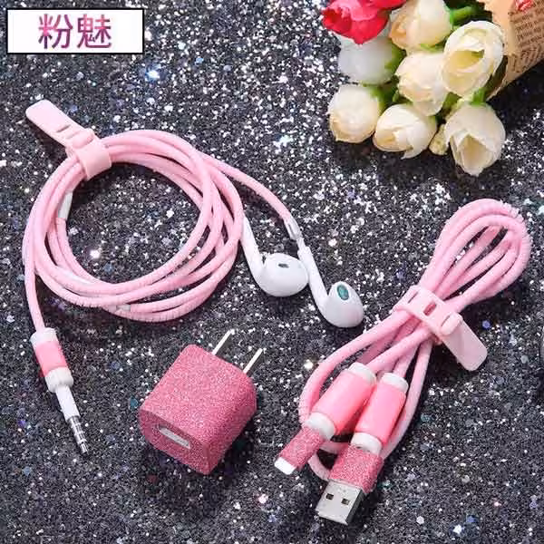 پک محافظ کابل شارژ مات بدون کیف Opaque USB Cable protector Pack