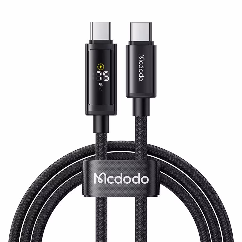 کابل فست شارژ تایپ-سی به تایپ-سی 100واتی با نمایشگر دیجیتال 1.2متر مک دودو مدل MCDODO CA-8000