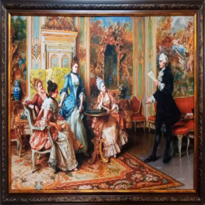 تابلو چرم مصنوعی سایز 50 در هفتاد با قاب قهوه ای مسی جدید 5