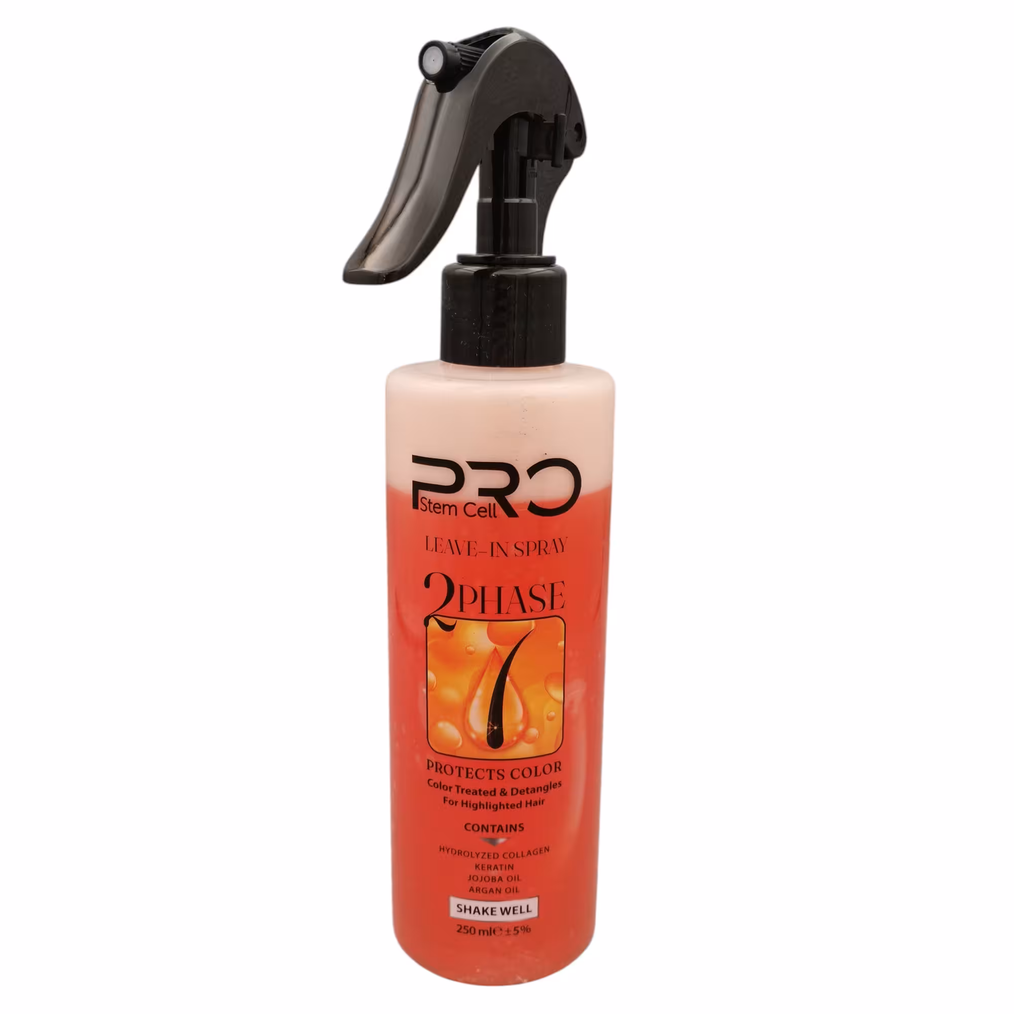 اسپری دو فاز مو پرو استم سل مدل آرگان و جوجوبا مناسب موهای رنگ شده حجم 250 میلی لیتر