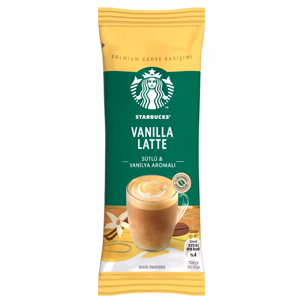 قهوه فوری استارباکس با طعم وانیل لاته ساشه 21.5 گرم