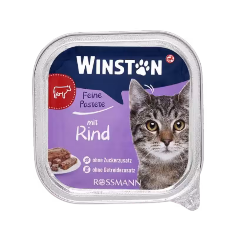 ووم گربه بالغ با طعم گوشت گاو برند winston وینستون 100 گرمی