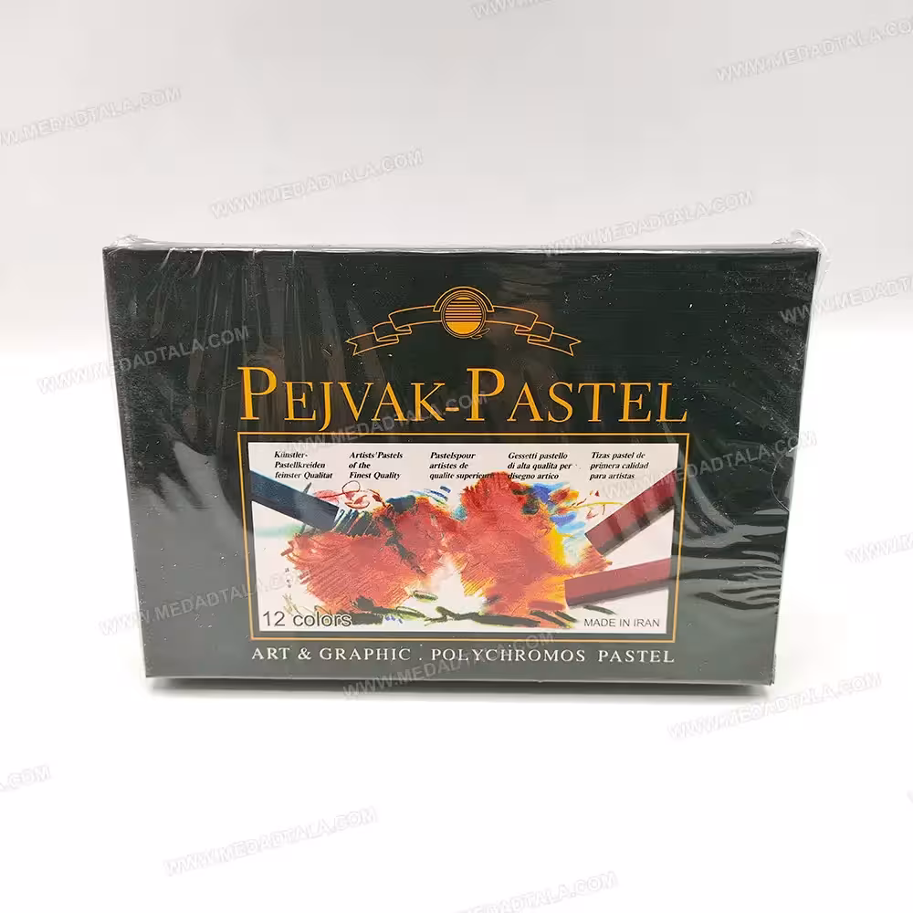 پاستل گچی 12 رنگ پژواک PEJVAK-PASTEL