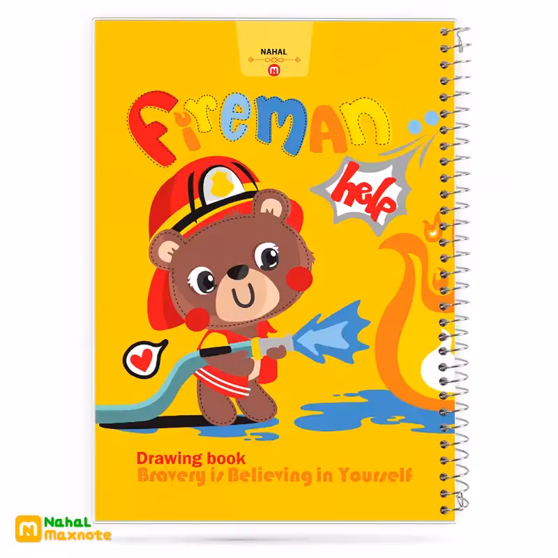 دفتر نقاشی 80 برگ سیمی طلقی کارتونی کد 3865.طرح 8