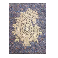 پارچه ی قاب ترمه ملیله دوزی آماده ی قاب گرفتن کد 03 - ترمه ی ابریشمی اعلا اندازه ی 59 در 46