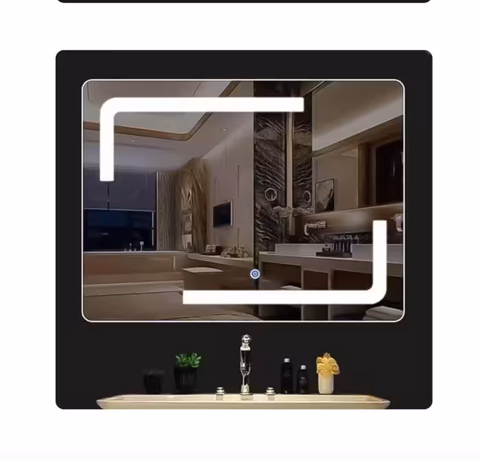 آینه مستطیل 70در50 سند پلاست نور دار