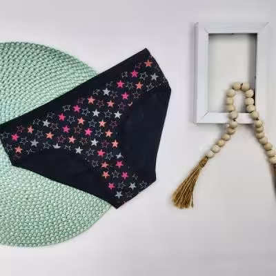 شورت زنانه طرح ستاره مشکی کد 9620