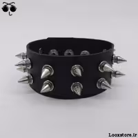 دستبند گنگ اسپایک دار دو ردیف فلزی