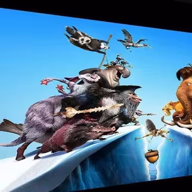 پرده نمایش برقی فایبر گلاس پروژکتور اسکوپ 350 سانتی متر