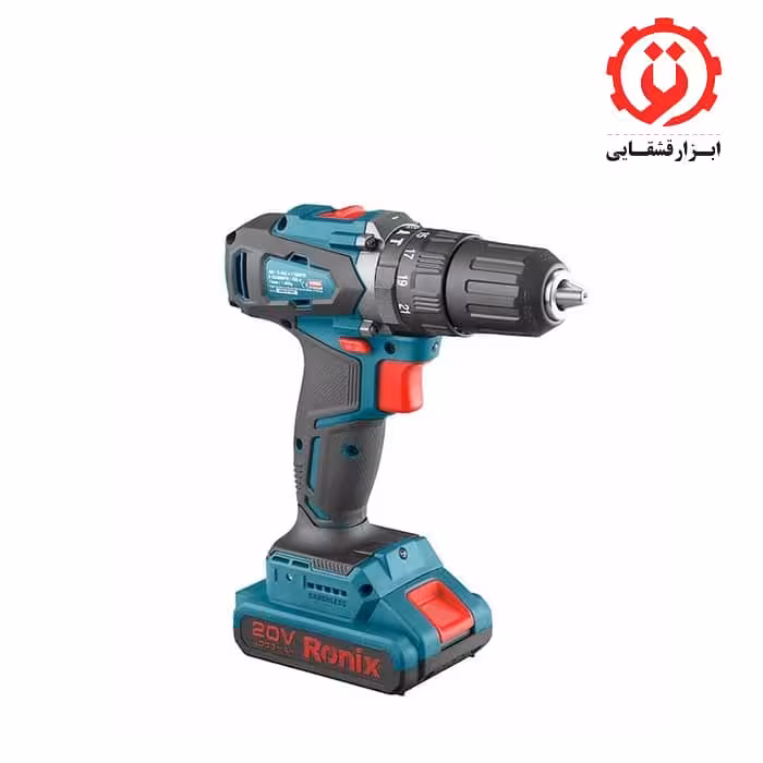 دریل شارژی 13 میلی متری 20 ولت براشلس رونیکس مدل 8900