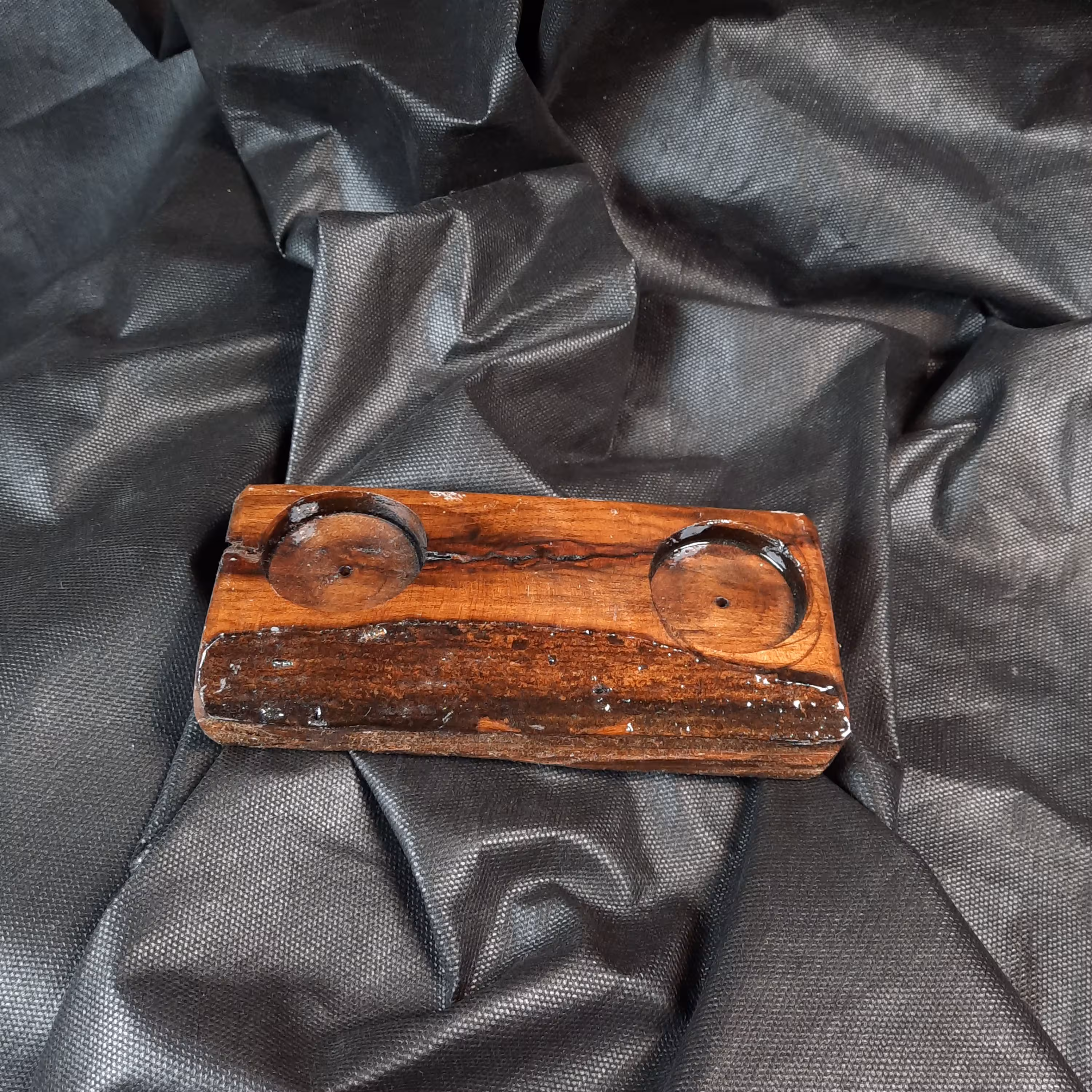 جا شمعی و جاعودی دفرمه چوبی کد 107