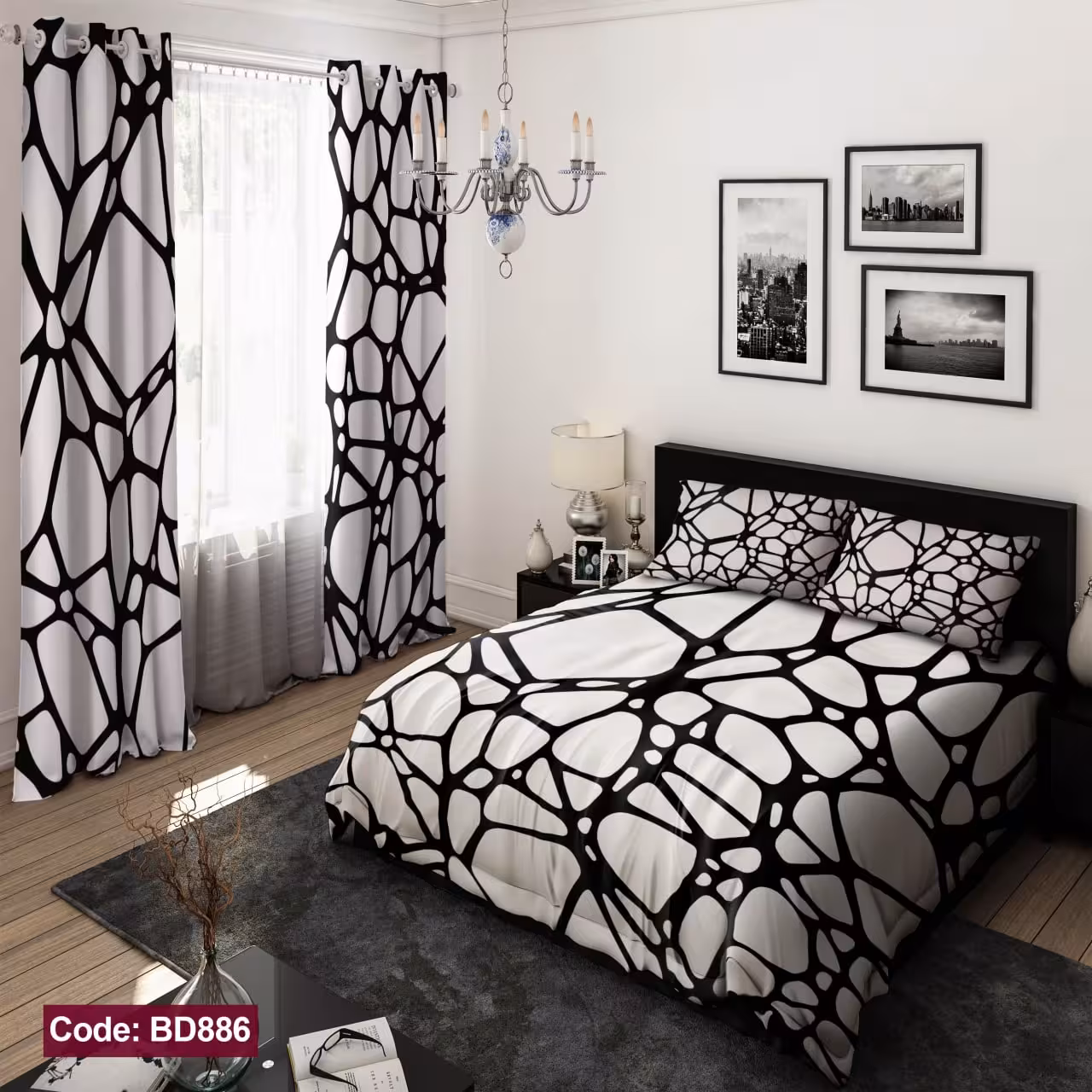 ست 6 تکه روتختی مخمل ضد لک ترک طرح بزرگسال کد 886