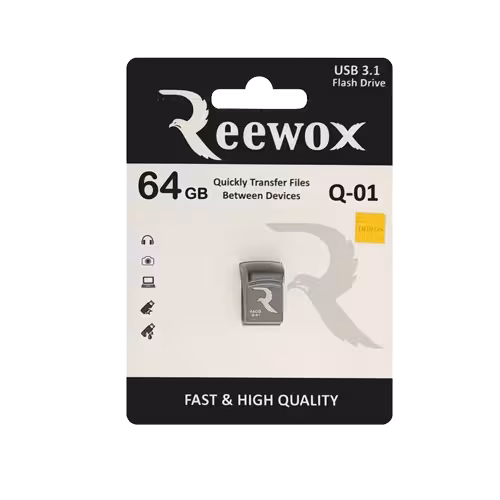 فلش مموری USB 3.2 ریووکس مدل Q-01 ظرفیت 64 گیگابایت رنگ طوسی