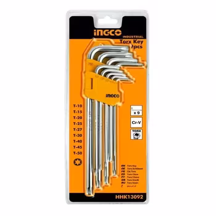 ست آلن ستاره ای 9 عددی بلند برند اینکو INGCO کد کالا HHK13092