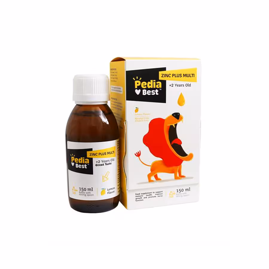 شربت زینک پلاس مولتی پدیابست مخصوص کودکان 150 میلی لیتر