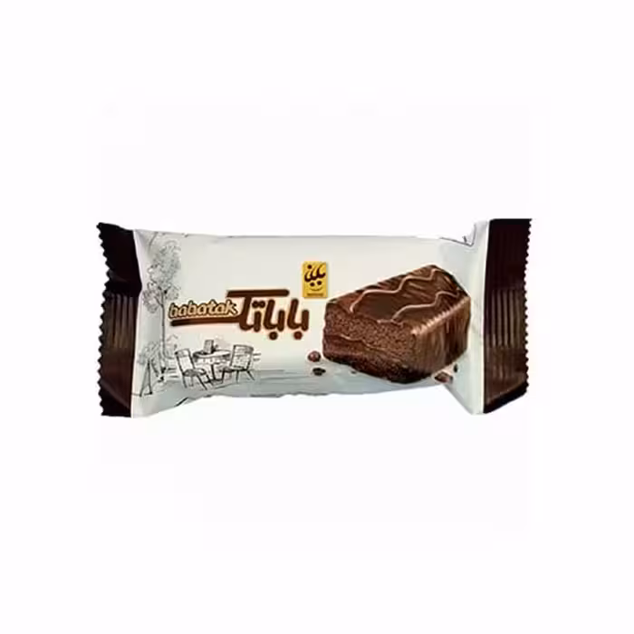 کیک دولایه اسفنجی ساده و کاکائویی باباتک بابانا 70 گرمی