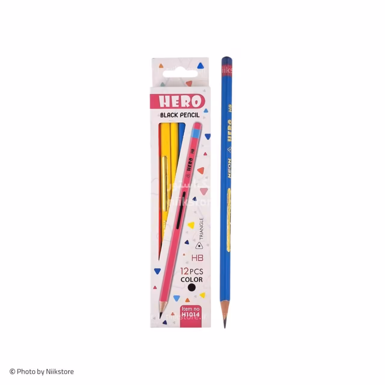 مداد مشکی سه گوش فسفری هیرو کد 1014