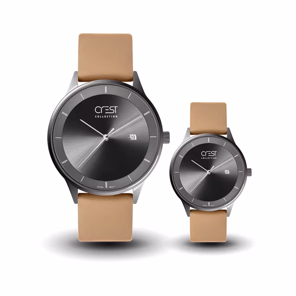 ست ساعت مچی زنانه و مردانه کرست مدل 6031-2 (اورجینال)