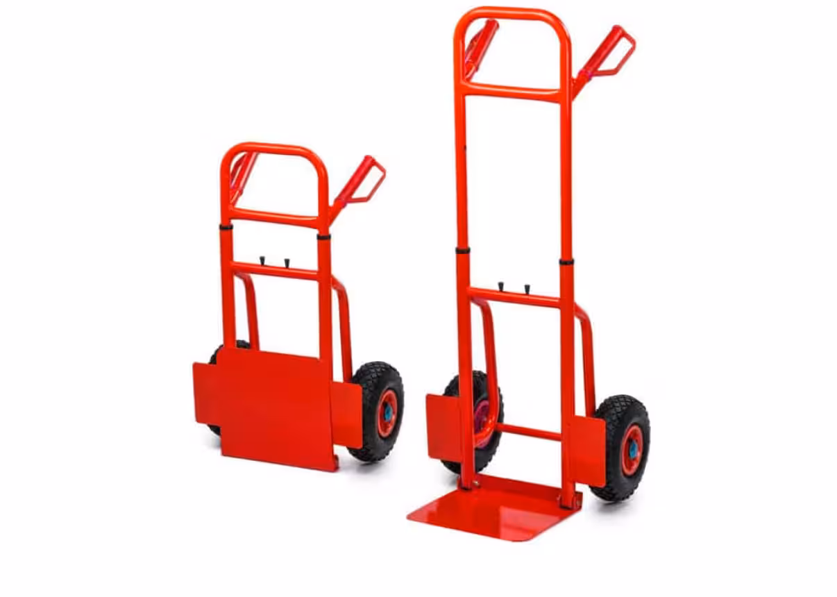 چرخ دستی تاشو با قابلیت تنظیم ارتفاع_سایز 1200 × 421×525 میلی متر وزن 20 کیلوگرم تحمل بار تا 150 کیلوگرم