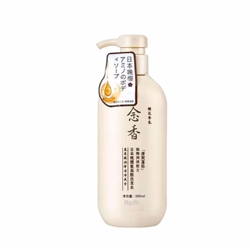 شامپو بدن ماکس فیت عصاره شکوفه گیلاس ژاپنی Maxfit Japanese Sakura Amino Body Soap_اورجینال