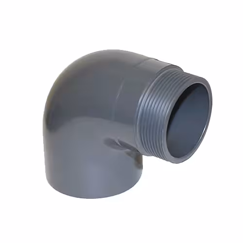 زانو 90 درجه یکسر مغزی/روپیچ UPVC پیمتاش