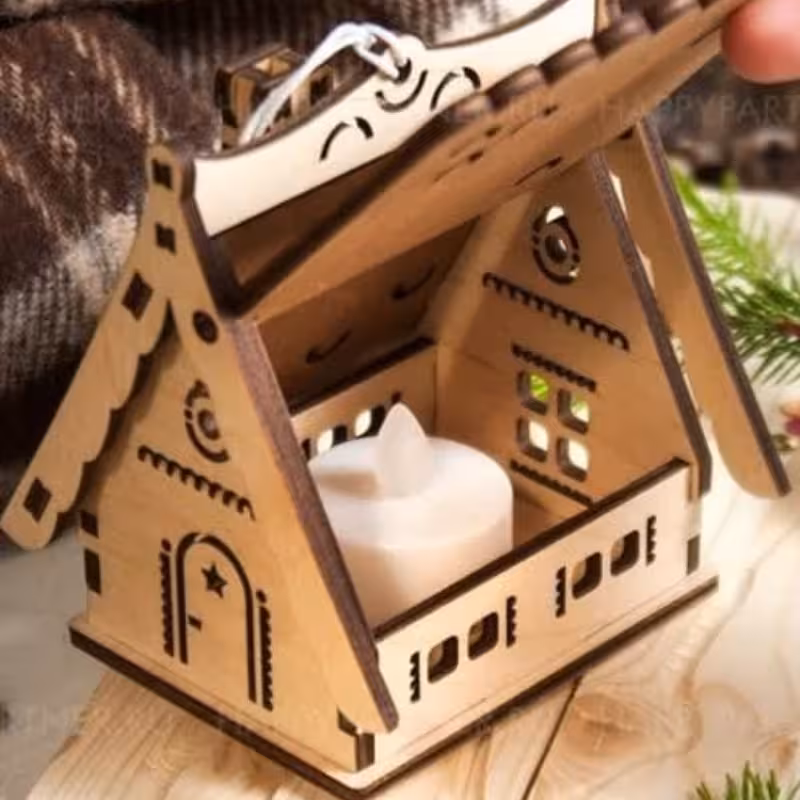 کلبه چوبی جای شمع وعود 