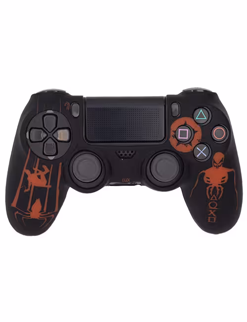 روکش محافظ دسته PS4 لیزری مشکی قرمز طرح اسپایدرمن کد b