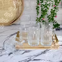 لیوان شیشه ای دسته دار بلندکلاسیک 1440