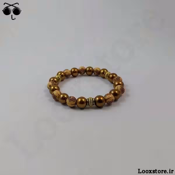 دستبند طلایی طرح چوب کشی