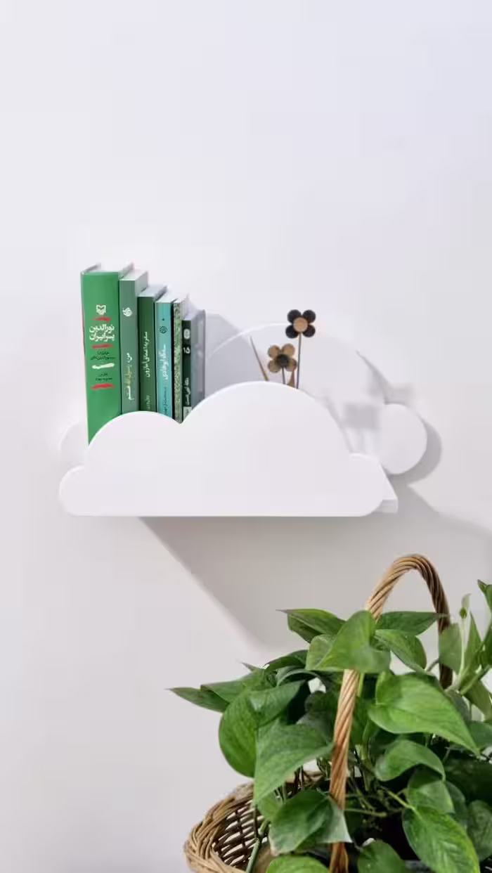شلفِ جاکتابی چوبی، طرح ابر